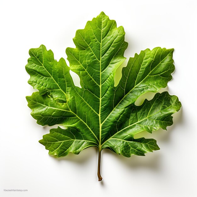 green leaf isolated on white background Created with generative Ai