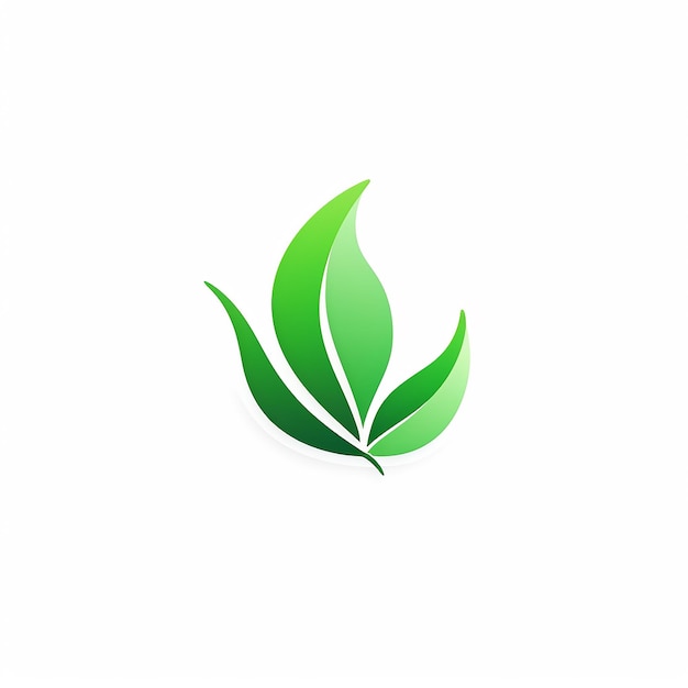 Green leaf logo vector template element symbol design