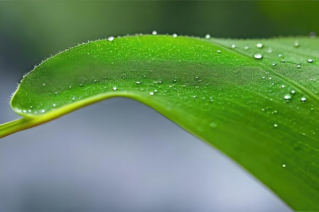 Green leaf macro photograph