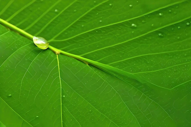 Green leaf macro photograph