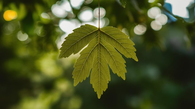 Photo green leaf for nature blurred backgrounds beautiful bokeh