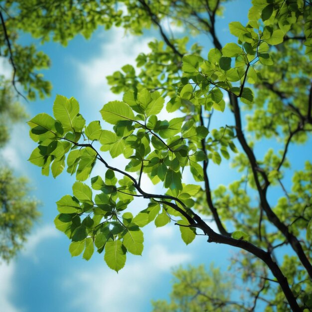 Green leaf tree under blue sky tgtvxeor