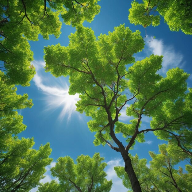 Green leaf tree under blue sky tgtvxeor