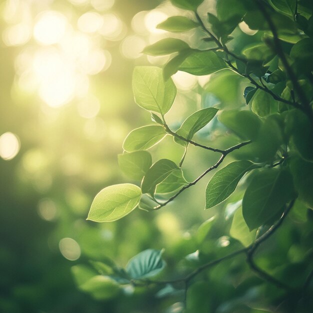 Green Leaf Tree Sunlight Nature Scene