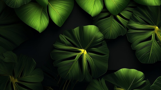 Green leaf wallpaper that says tropical