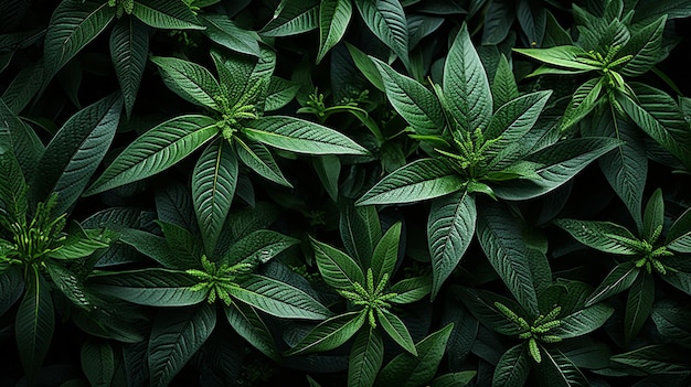 Green Leaves Background Ai Generative