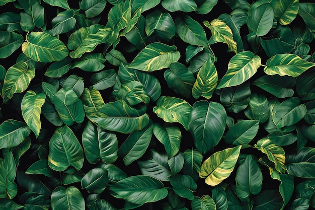 Green leaves background Green leaves background Tropical leaves pattern