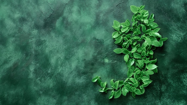 Green leaves on a green background 3d rendering 3d illustration