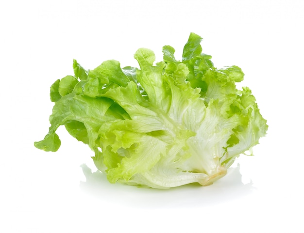 Green leaves lettuce isolated on white background