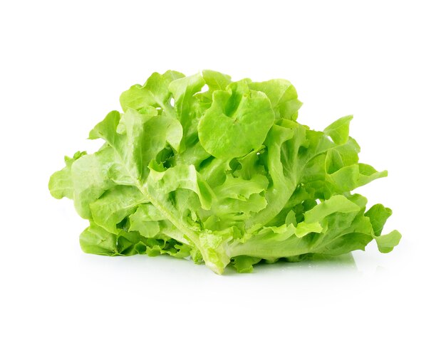 Green leaves lettuce isolated on white background