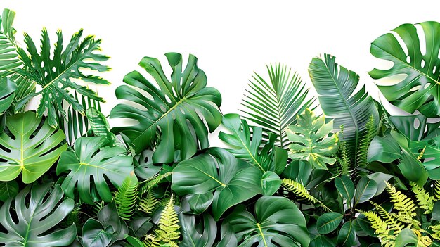 Green Leaves of Monstera tropical plant bush