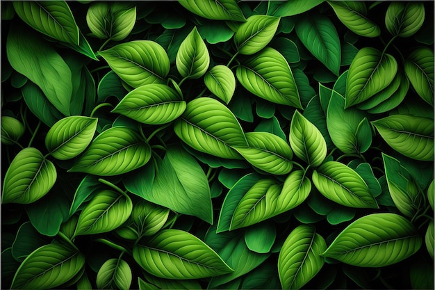 Green leaves natural background wallpaper texture of leaf Made by AIArtificial intelligence