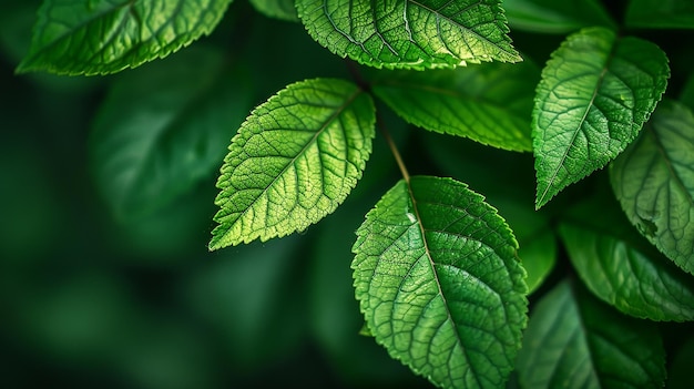 Green Leaves Top View