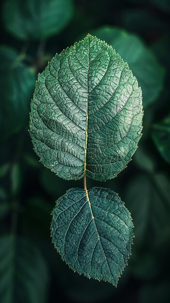 Green Leaves Top View