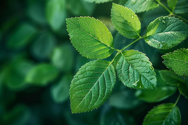 Green Leaves Top View