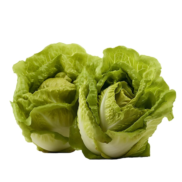 A green lettuce isolate on white background