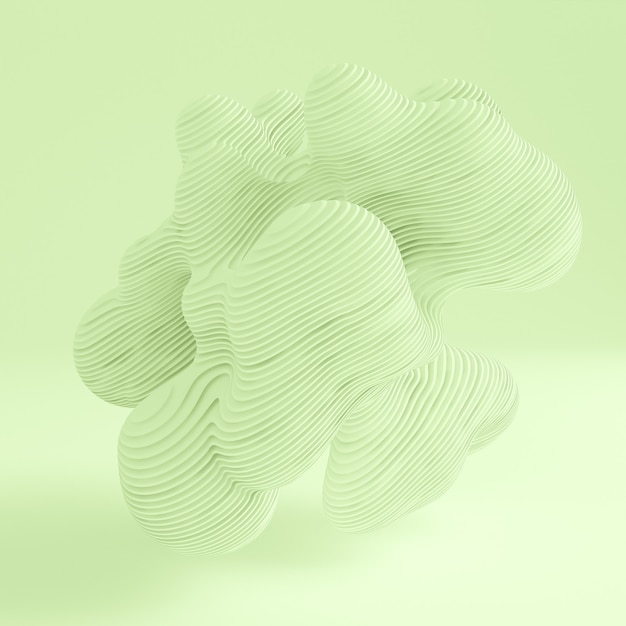 Green light abstract background. 3d illustration, 3d rendering.