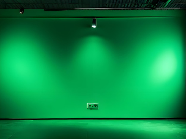 Green light Wall hall Background