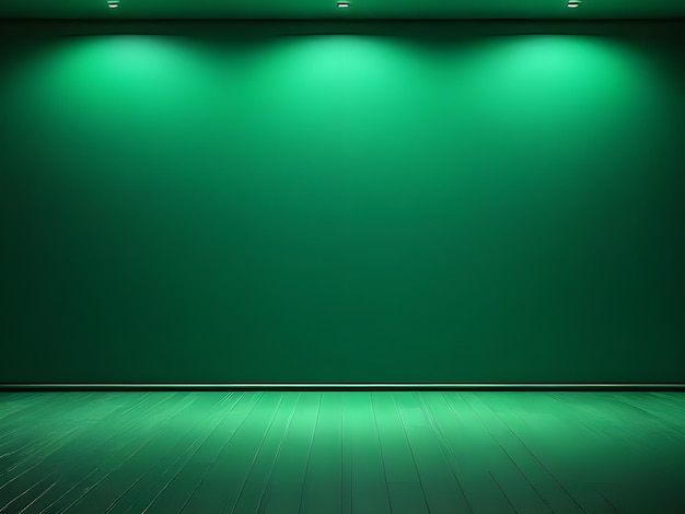 Green Light Wall Hall Background