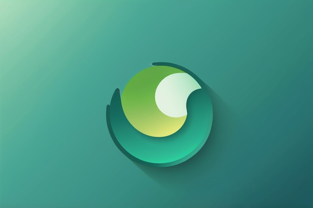 a green logo with a green circle on it