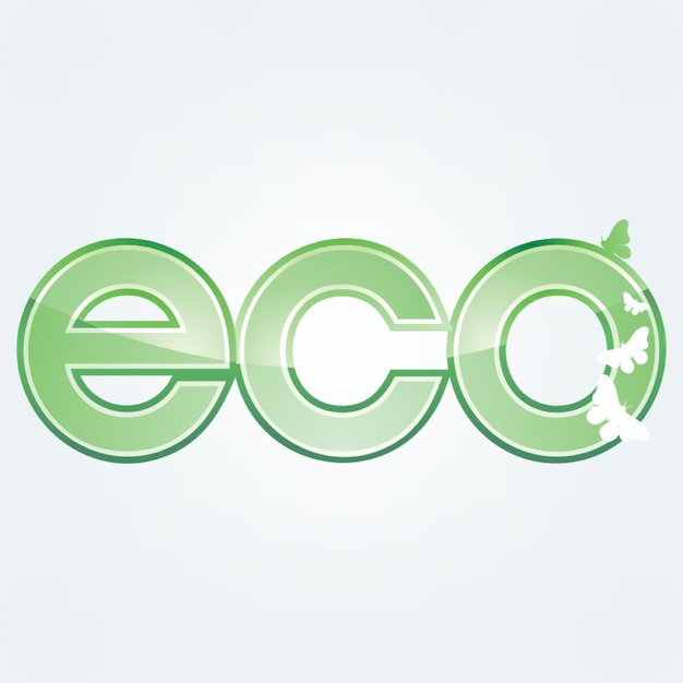 a green logo with a green logo that says quot eco quot