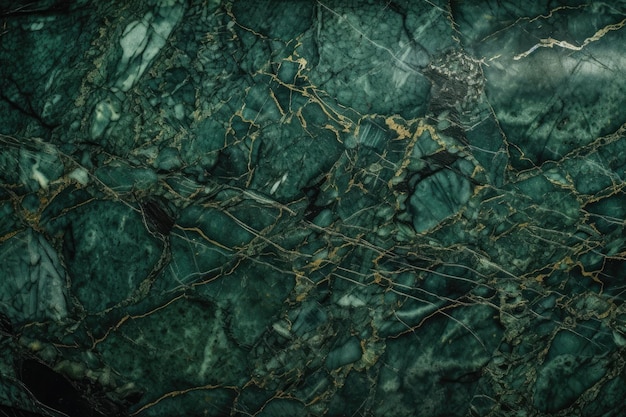 Green marble slab with intricate gold veining Generative AI