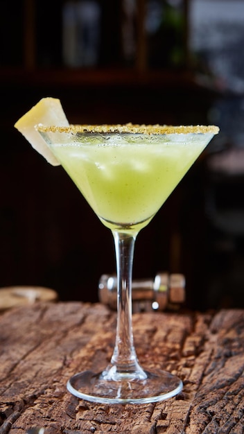 Green margarita melon cocktail