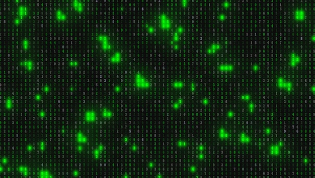 Green matrix background with a green pattern and the numbers in the middle