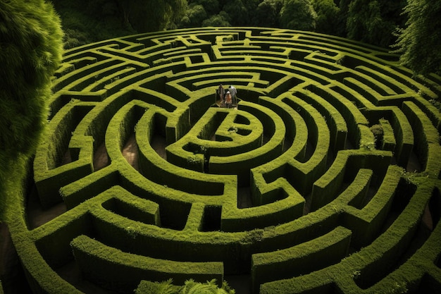 Green maze of plants