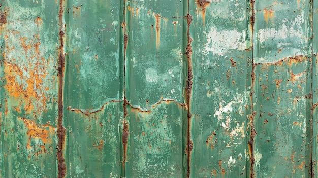 Photo a green metal texture with rust and patina giving a weathered and vintage look