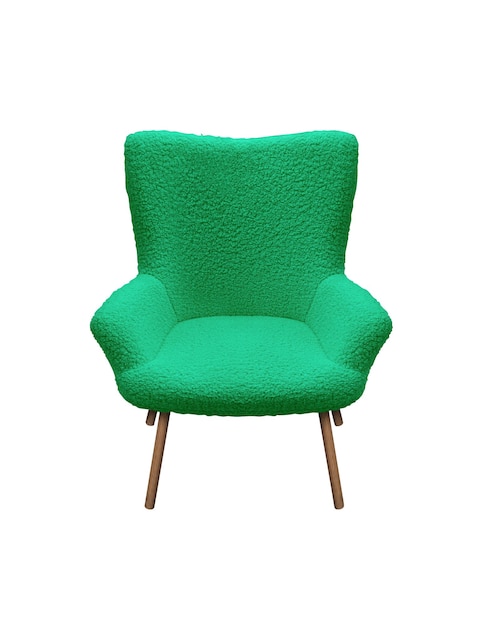 Green modern chair isolated on a white background