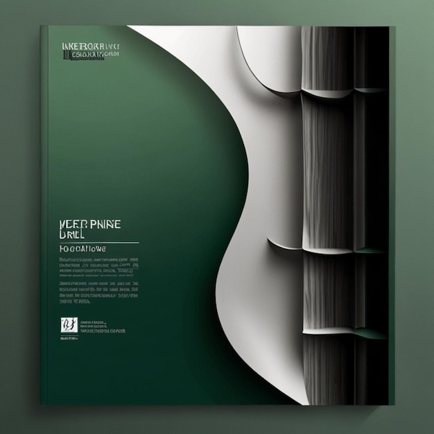 Photo green modern cover book brochure template design annual report magazine and flyer