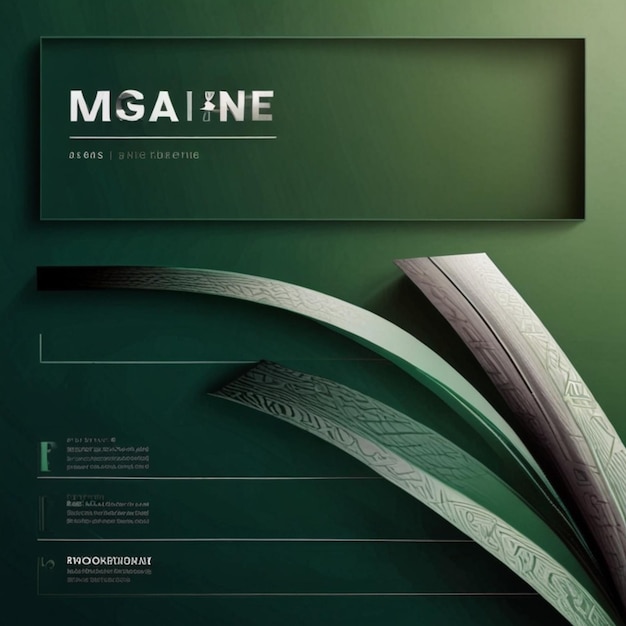 green modern cover book Brochure template design annual report magazine and flyer