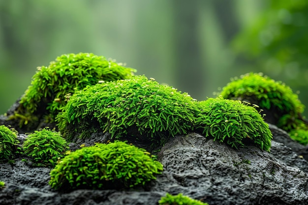 Green moss closeup macro photography wallpaper