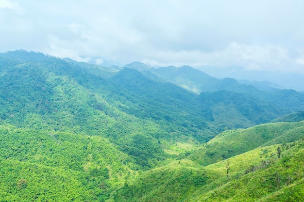 Green mountains in thailand