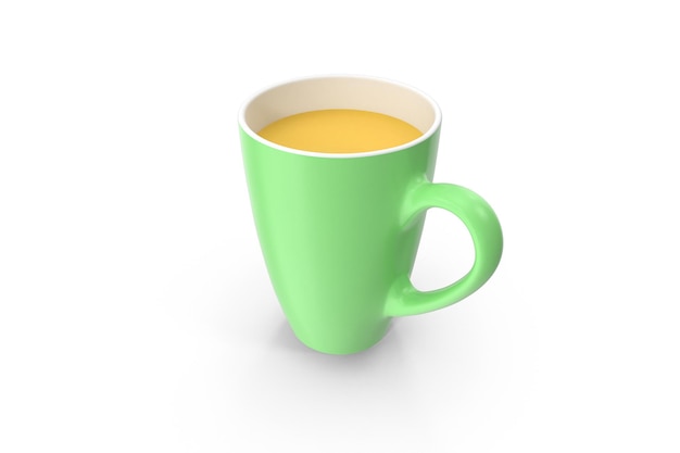 Green Mug With Orange Juice