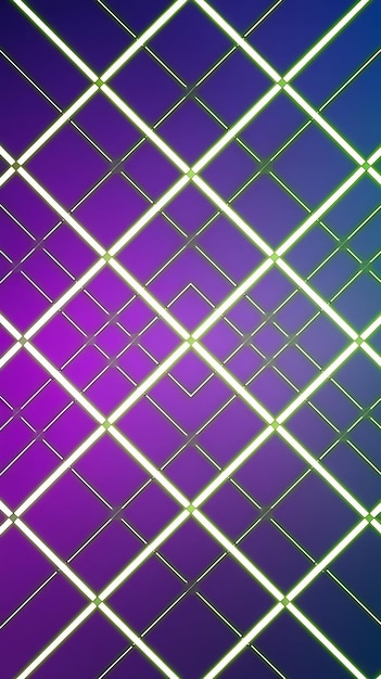 Photo green neon grid pattern with a gradient background