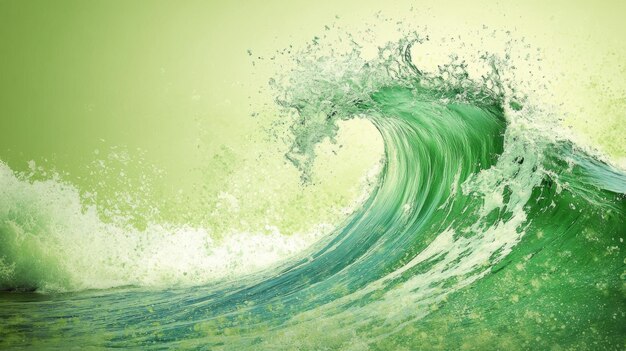 Photo green ocean wave abstract