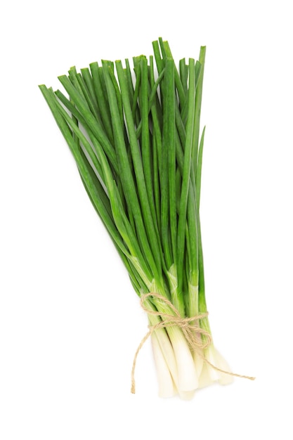 Green onion isolated on white background