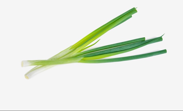 Green onion isolated on the white background