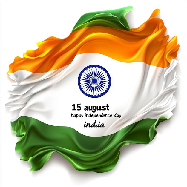 a green and orange flag with the word quot india quot on it