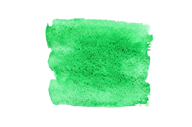 Green paint strokes on paper