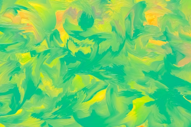 Green painted background, liquid paint