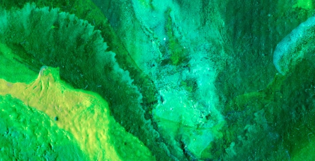 A green painting of a rock with the word sea on it