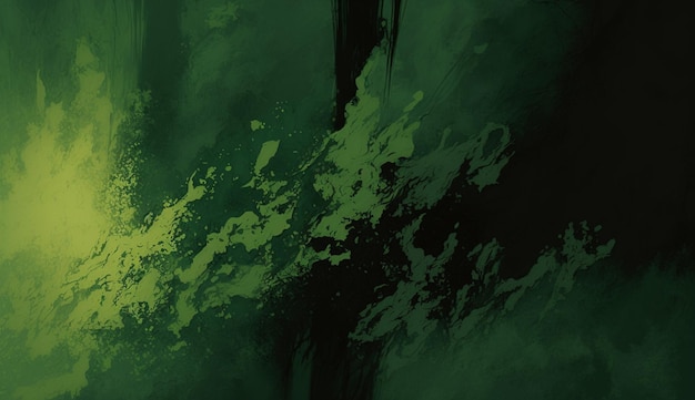 A green painting with a black background and a green background with the words " the word " on it. "