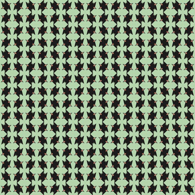 Green pattern with a flower and the word green on the bottom