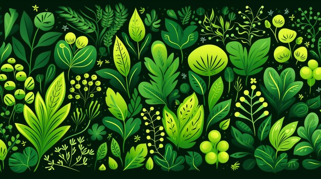 Green patterns vector background