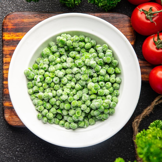 green pea frozen fruit in bowl fresh snack healthy meal food snack on the table copy space food