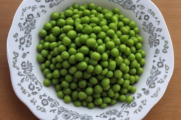 Photo green pea vegetable