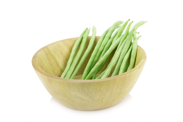 Green peas isolated on white background.